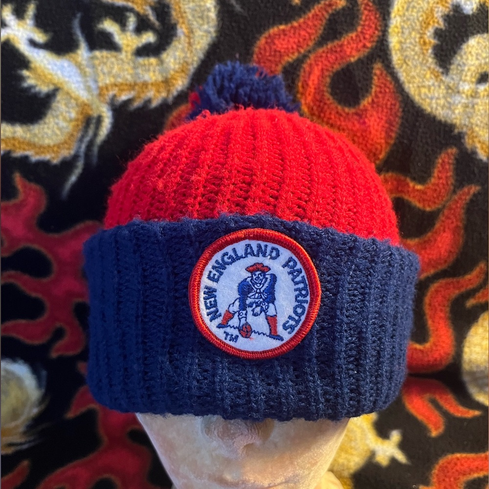 Vintage 80s New England Patriots beanie/winter hat